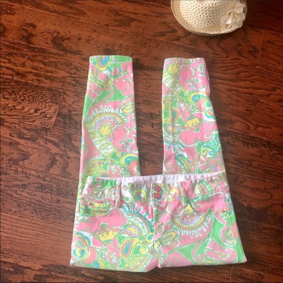 LILLY PULITZER “WORTH” SKINNY JEANS W/ ANKLE ZIPPERS - Picture 8 of 13
